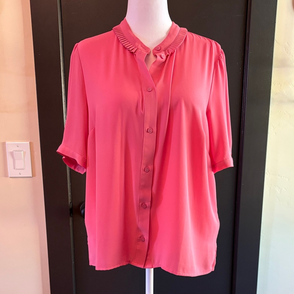 J. Crew Vibrant Pink Blouse
